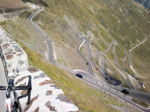 Salita dello Stelvio in bici da Trafoi